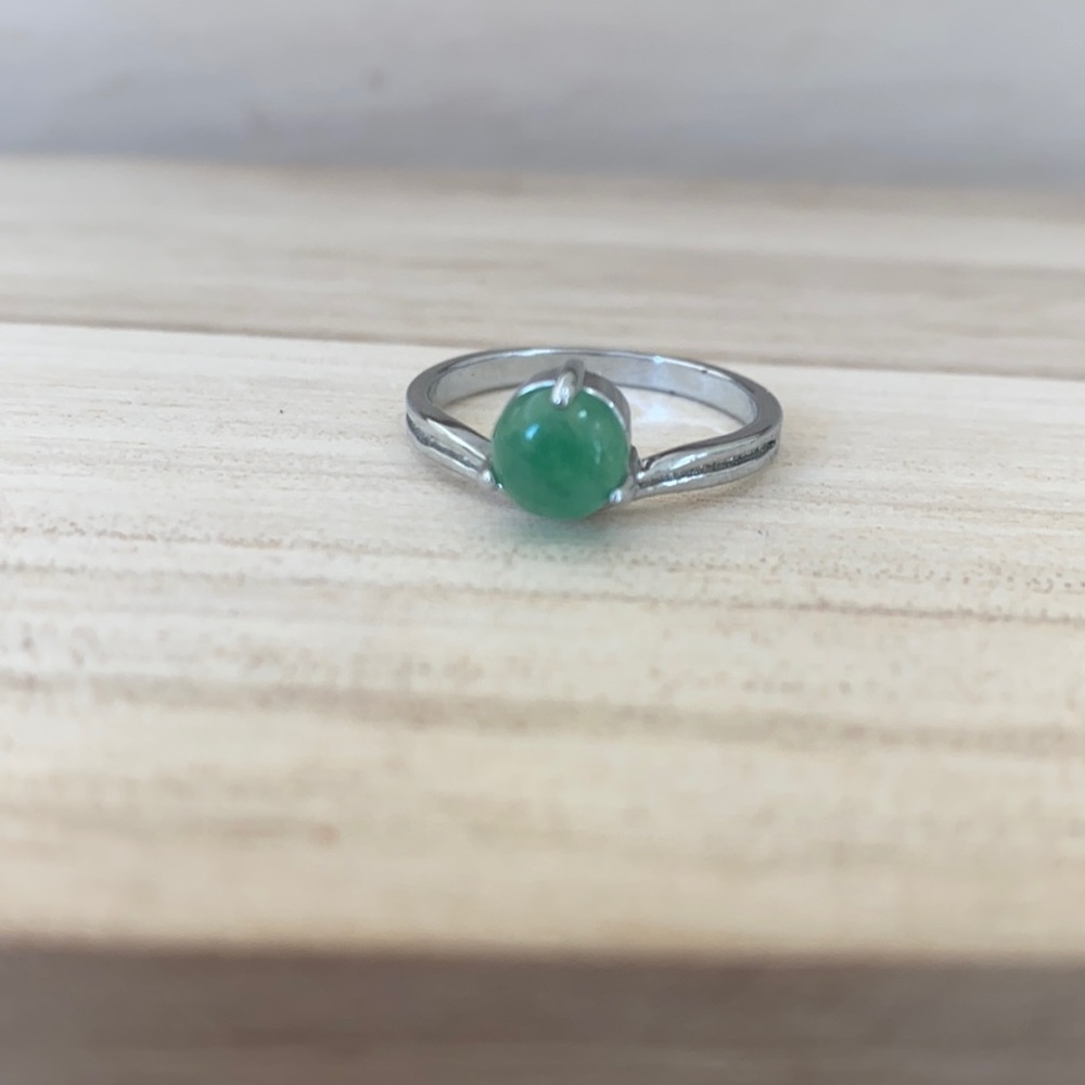 Silver rings Natural Jade rings. Lucky Jade Rings
